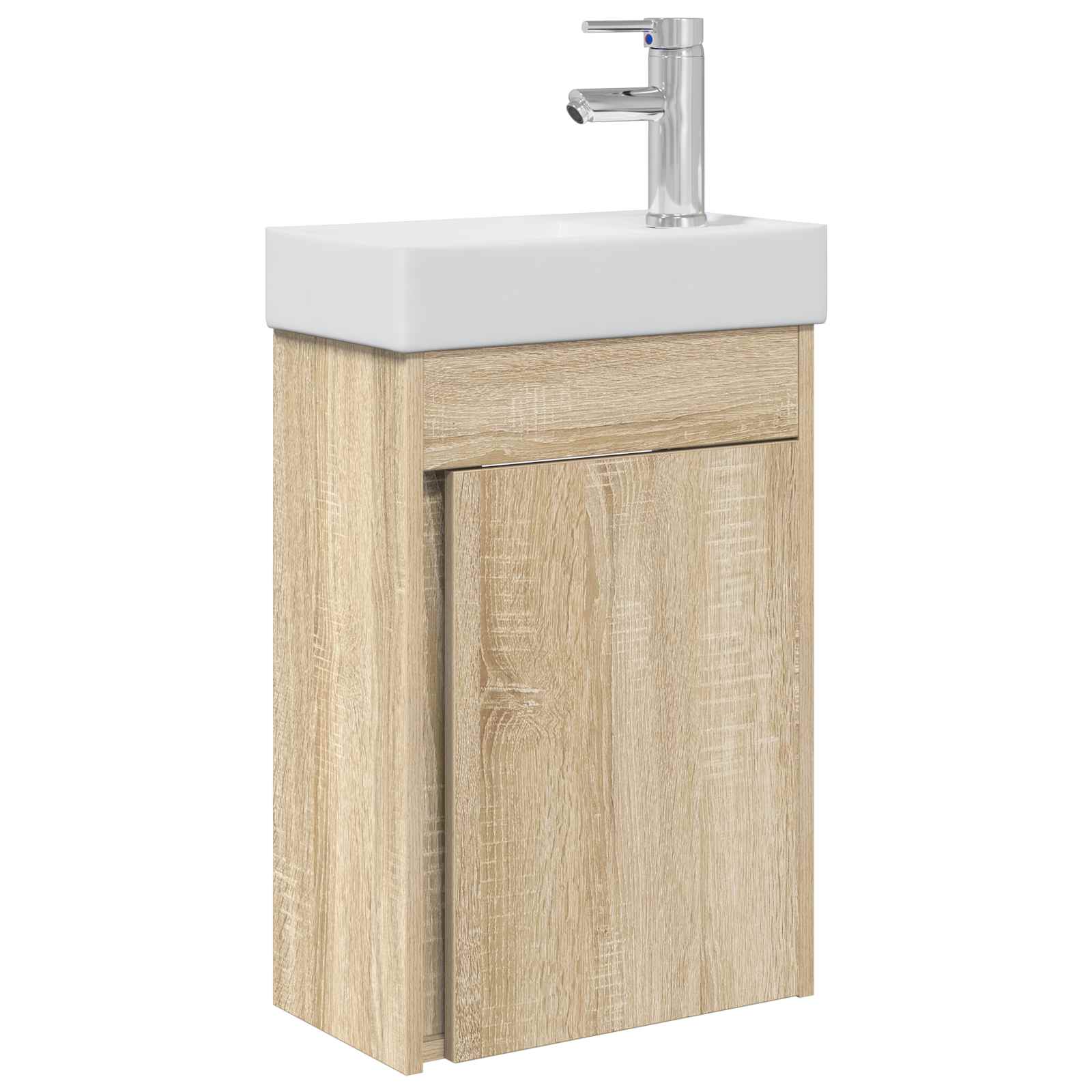 Badrumsspegel med kran Sonoma-ek 40,5 x 22,5 x 62 cm