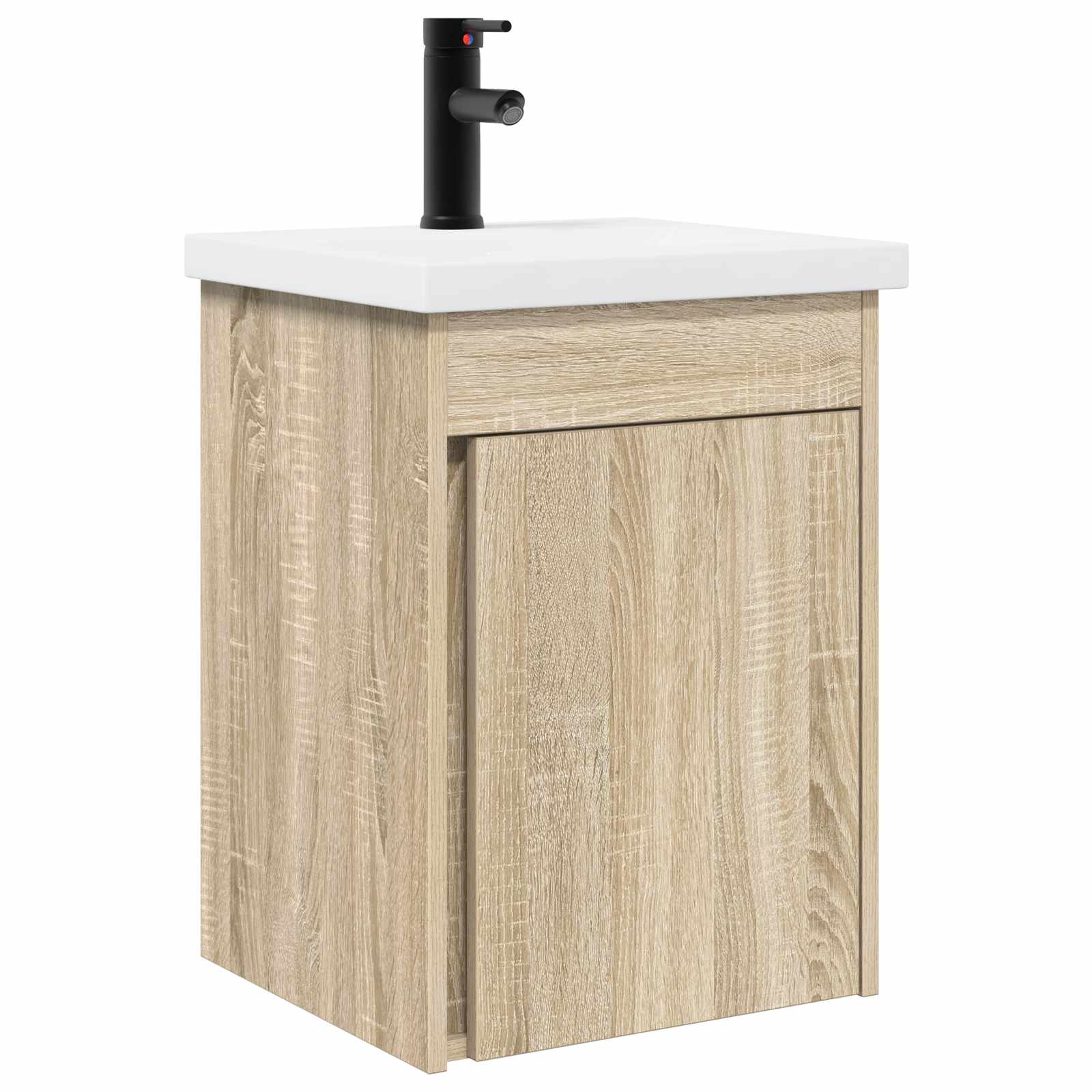 Badrumsspegel med kran Sonoma-ek 42 x 40 x 74,5 cm