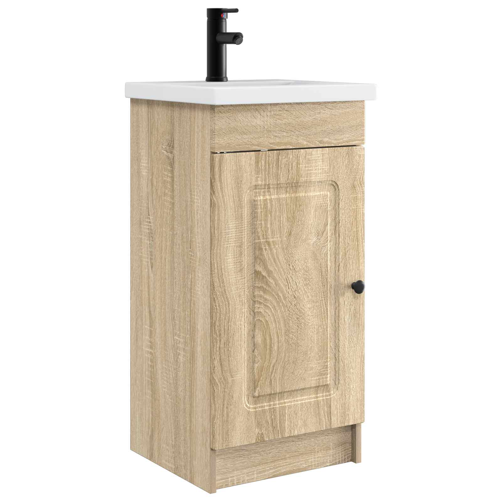 Badrumsspegel med handfat Sonoma-ek 42 x 40 x 84,5 cm