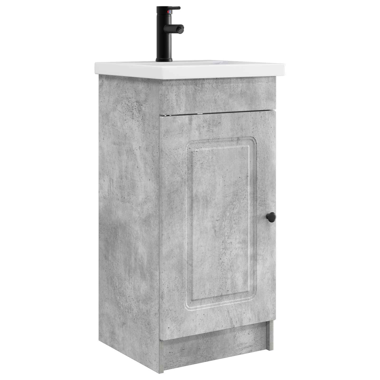 Badrumsspegel med handfat Betonggrå 42 x 40 x 84,5 cm