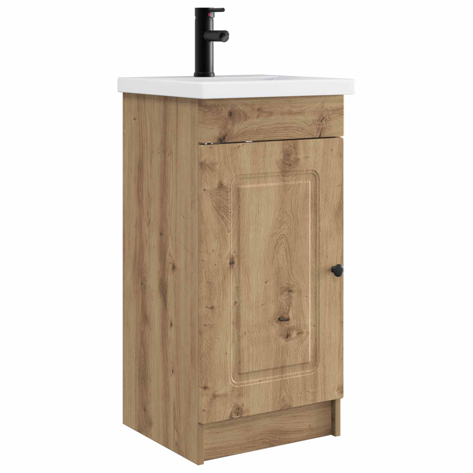 Badrumsspegel med handfat Artisan-ek 42 x 40 x 84,5 cm
