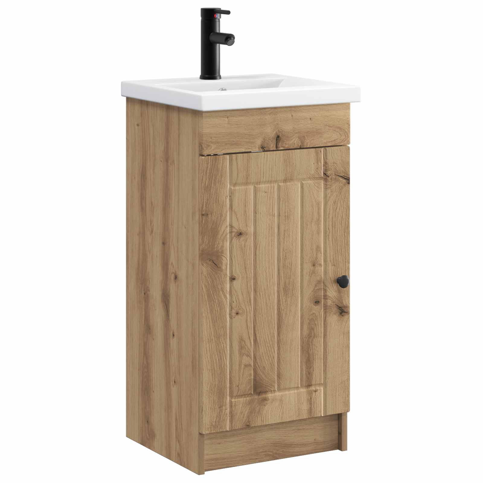 Badrumsspegel med handfat Artisan-ek 42 x 40 x 84,5 cm