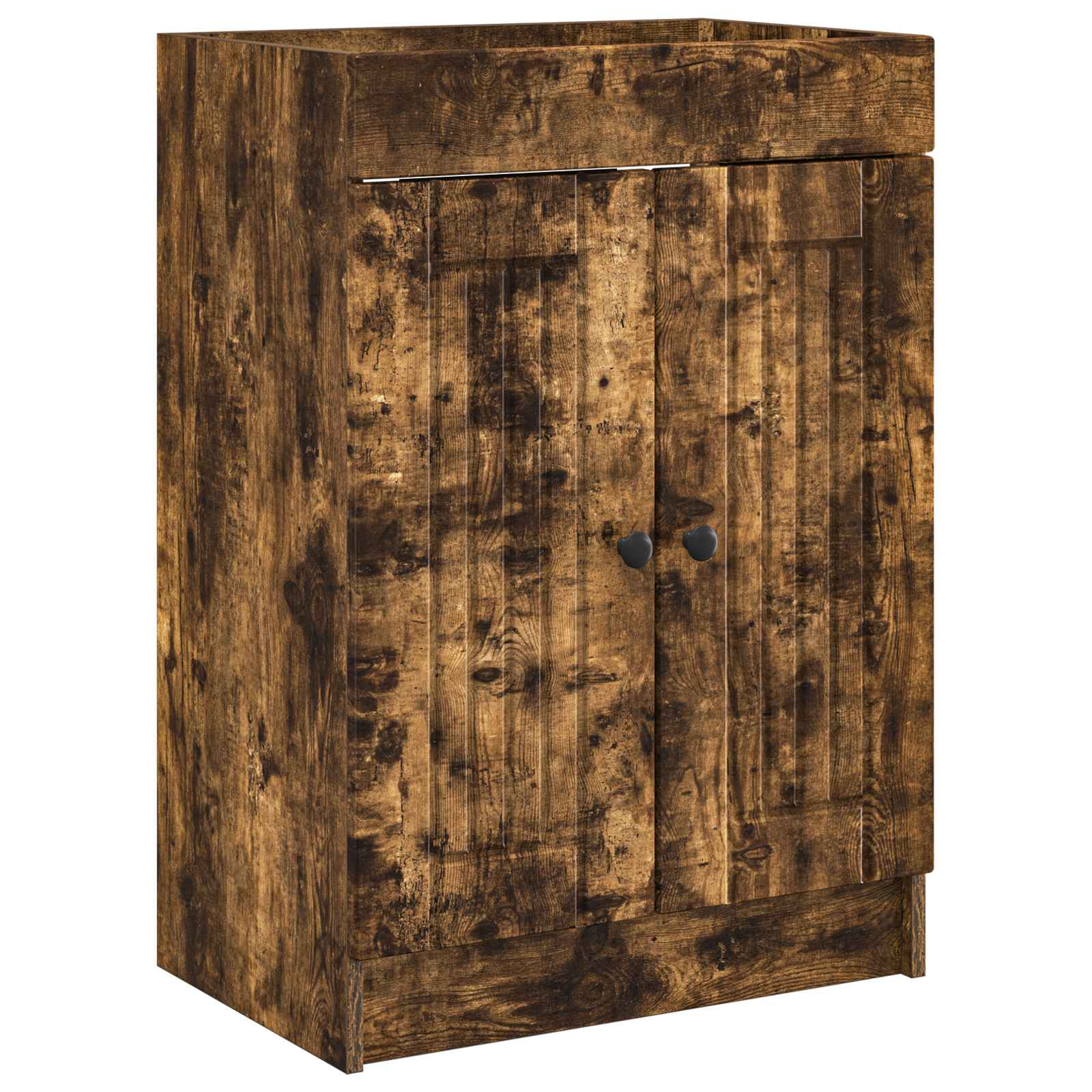 Badrumsskåp under handfat Rökt ek 56 x 37,5 x 81 cm