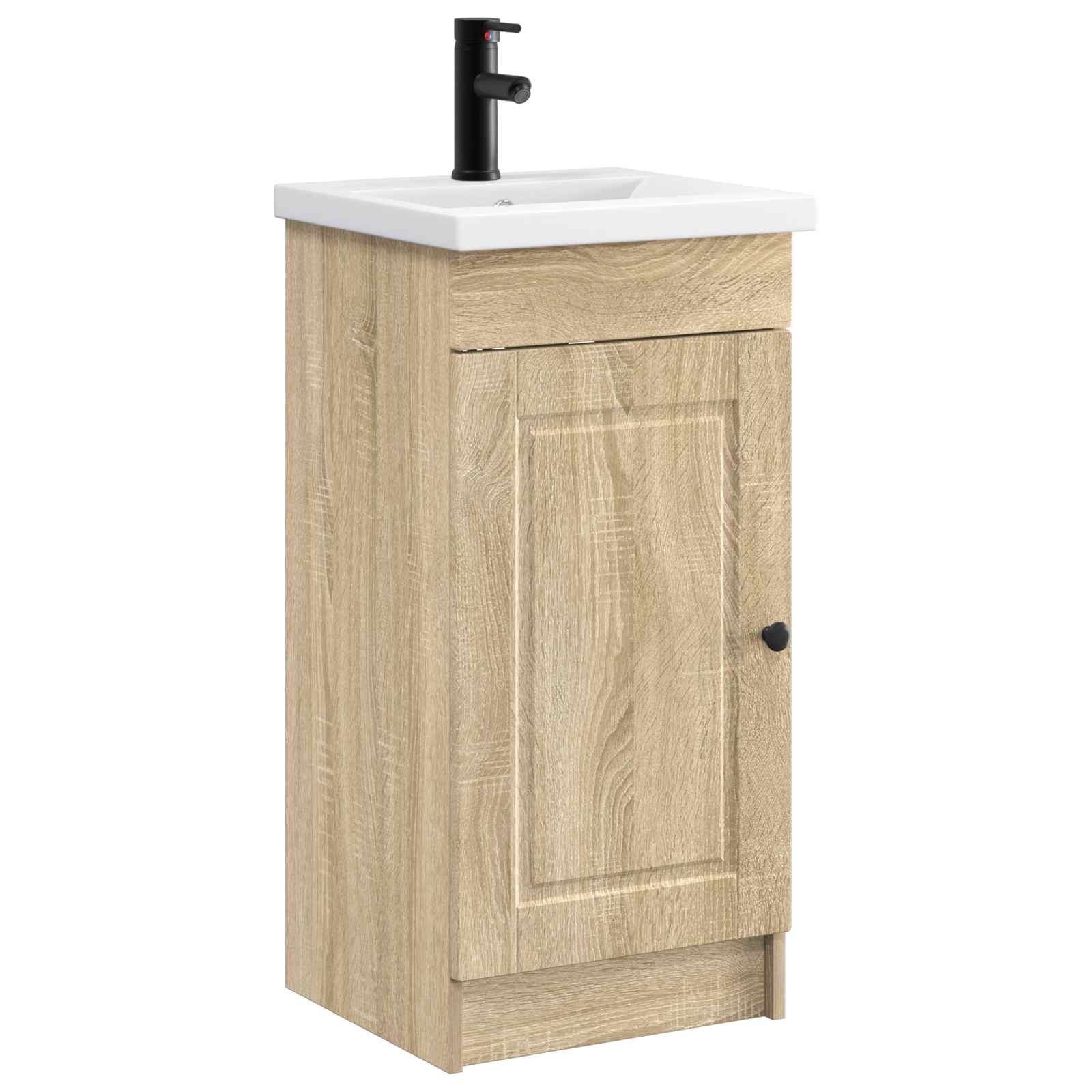 Badrumsspegel med handfat Sonoma-ek 42 x 40 x 84,5 cm