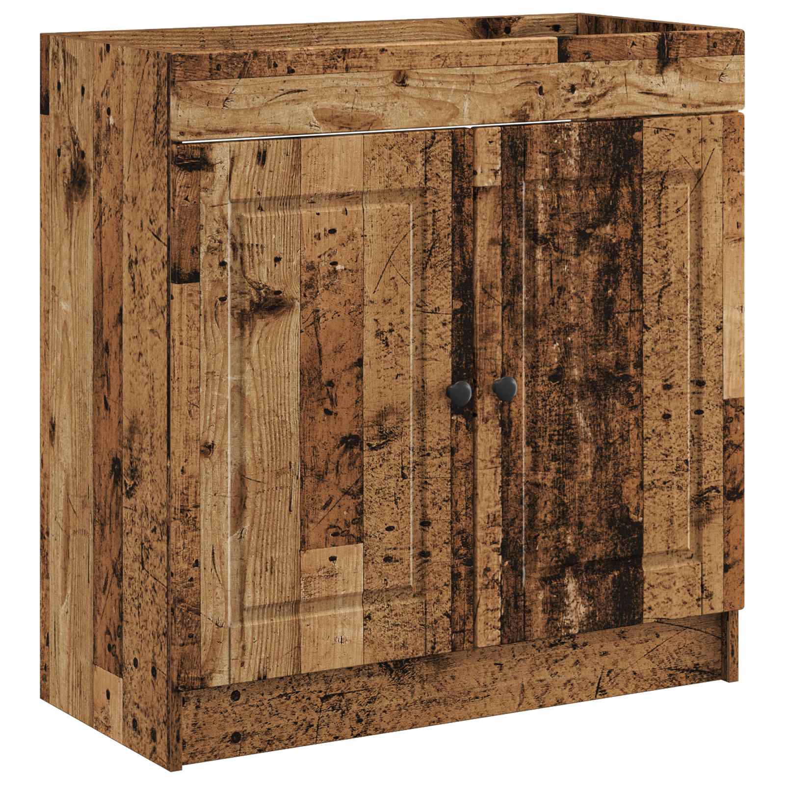 Badrumsskåp under handfat Gammalt trä 78,5 x 37,5 x 81 cm