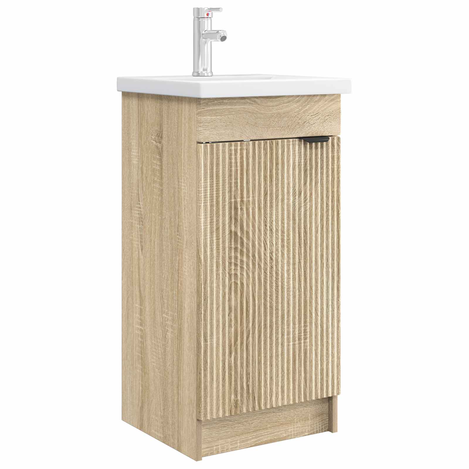 Badrumsspegel med handfat Sonoma-ek 42 x 40 x 84,5 cm