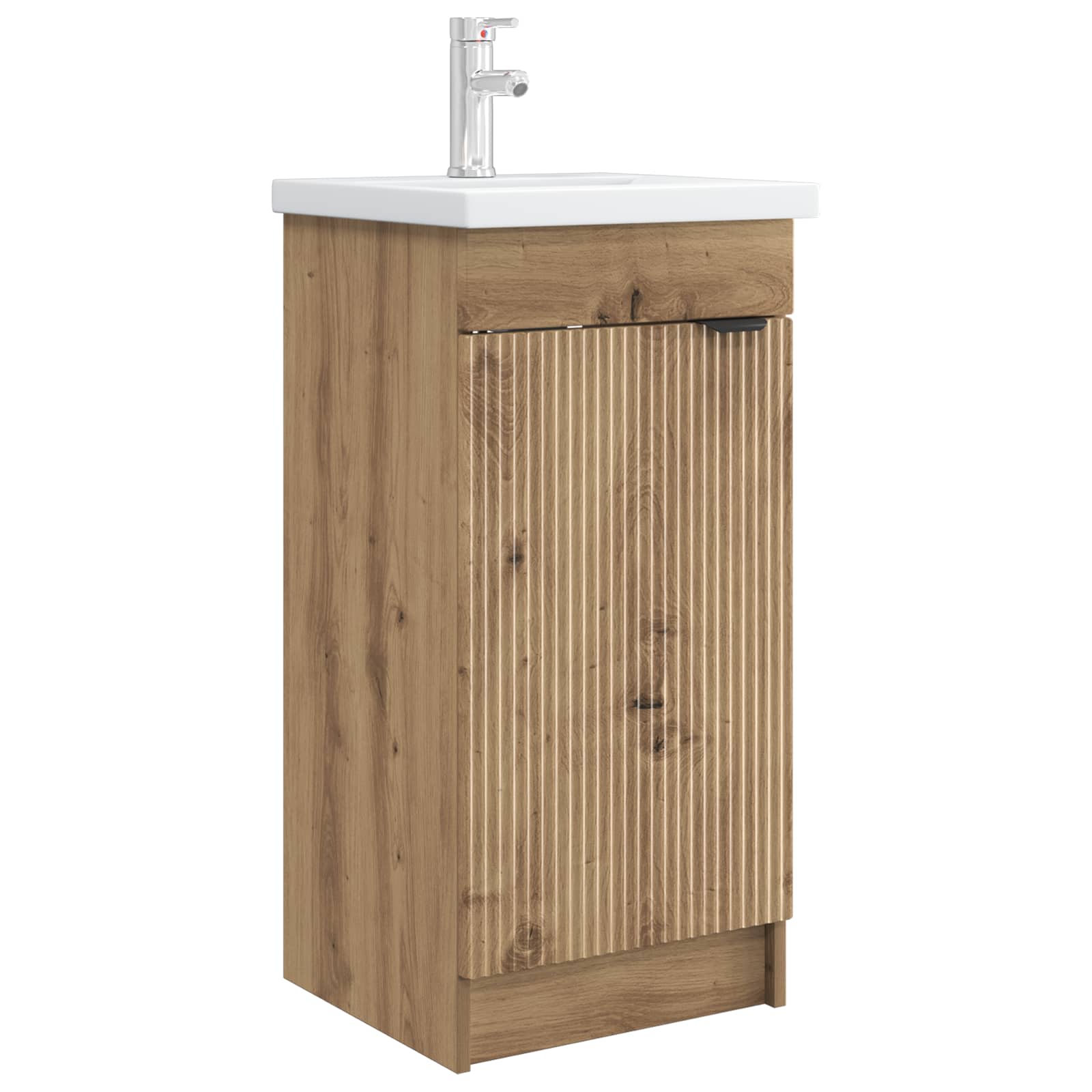 Badrumsspegel med handfat Artisan-ek 42 x 40 x 84,5 cm