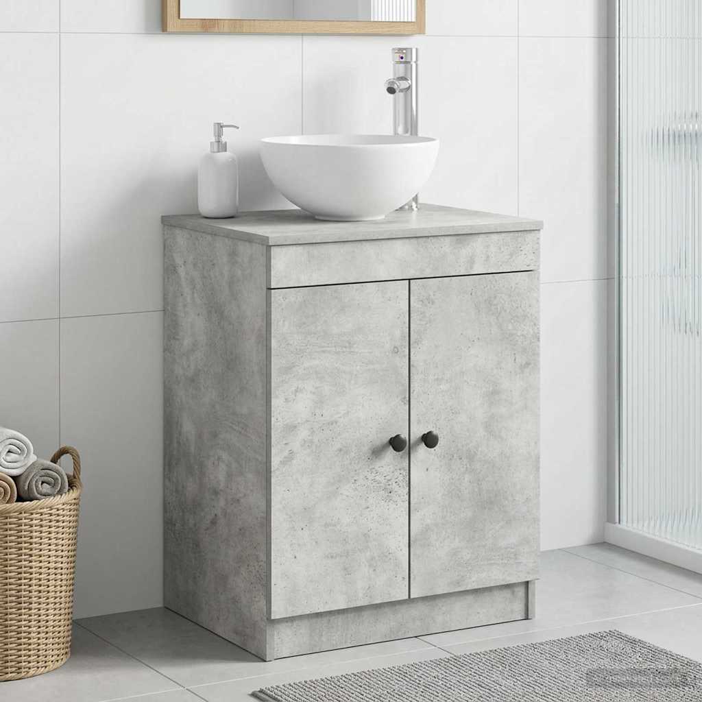 Badrumsskåp Betonggrå 54 x 41 x 70 cm Konstruerat trä