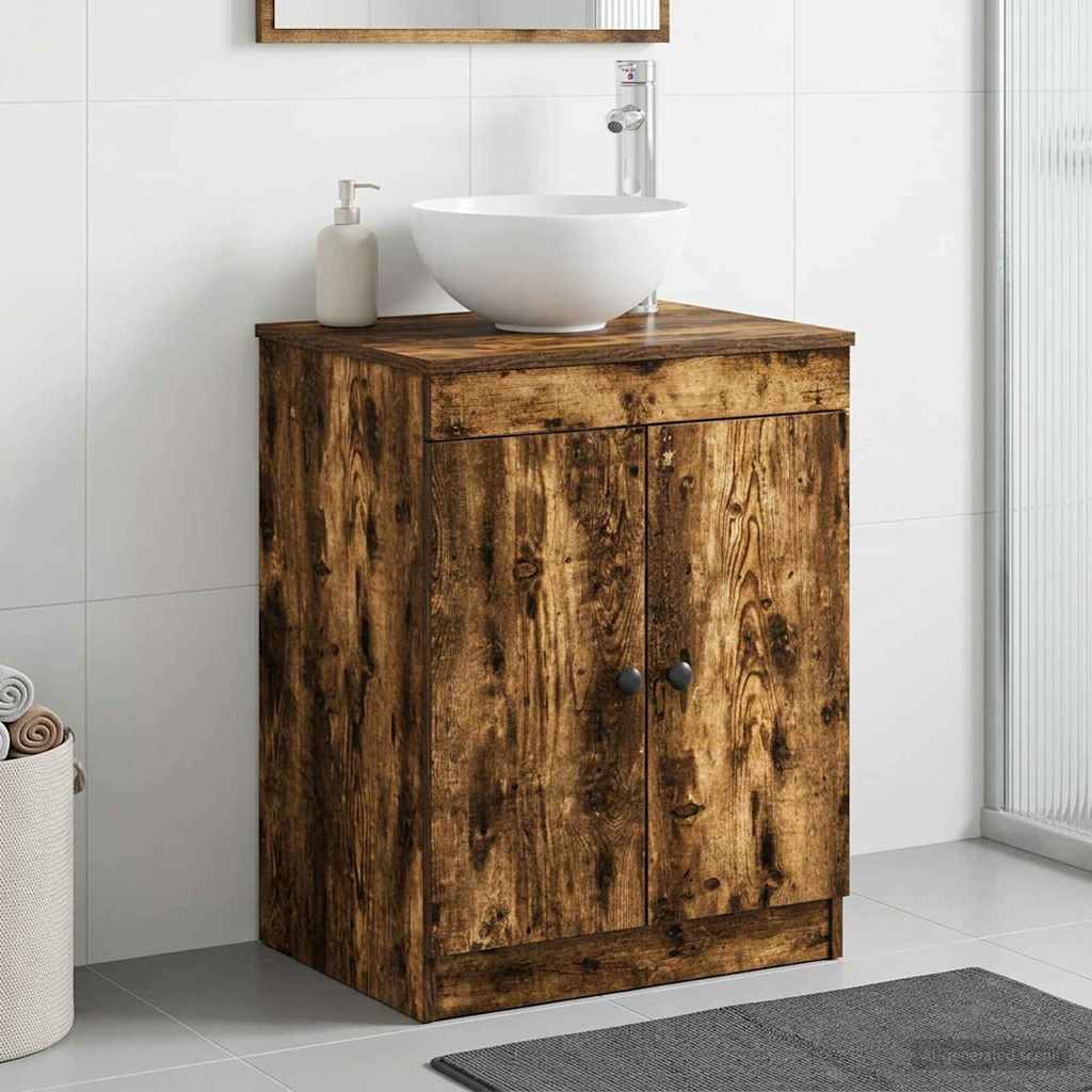 Badrumsskåp Rökt ek 54 x 41 x 70 cm Konstruerat trä