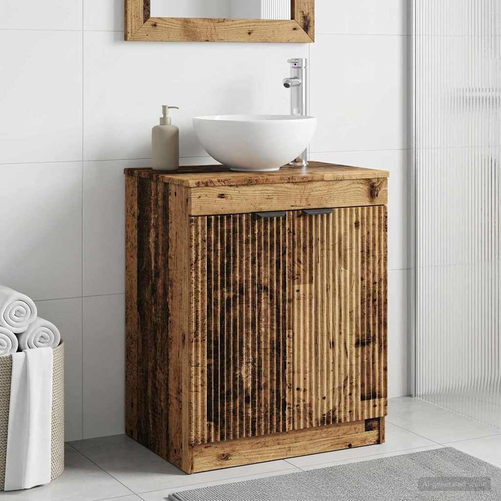 Badrumsskåp Gammalt trä 54 x 41 x 70 cm Konstruerat trä