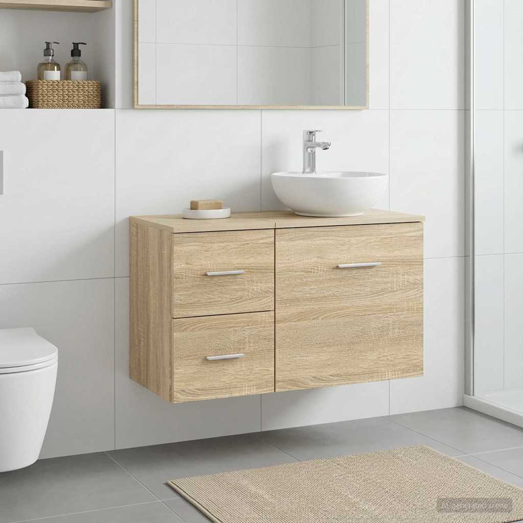 Badrumsskåp Mellan Sonoma-ek 30 x 41 x 50 cm Konstruerat trä