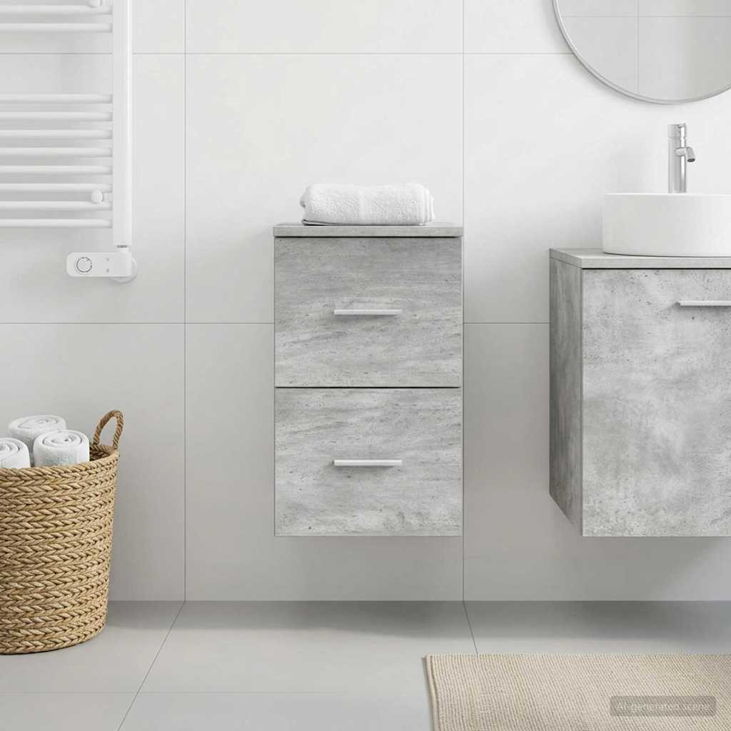 Badrumsskåp Mellan Betonggrå 30 x 44,5 x 50 cm Konstruerat trä