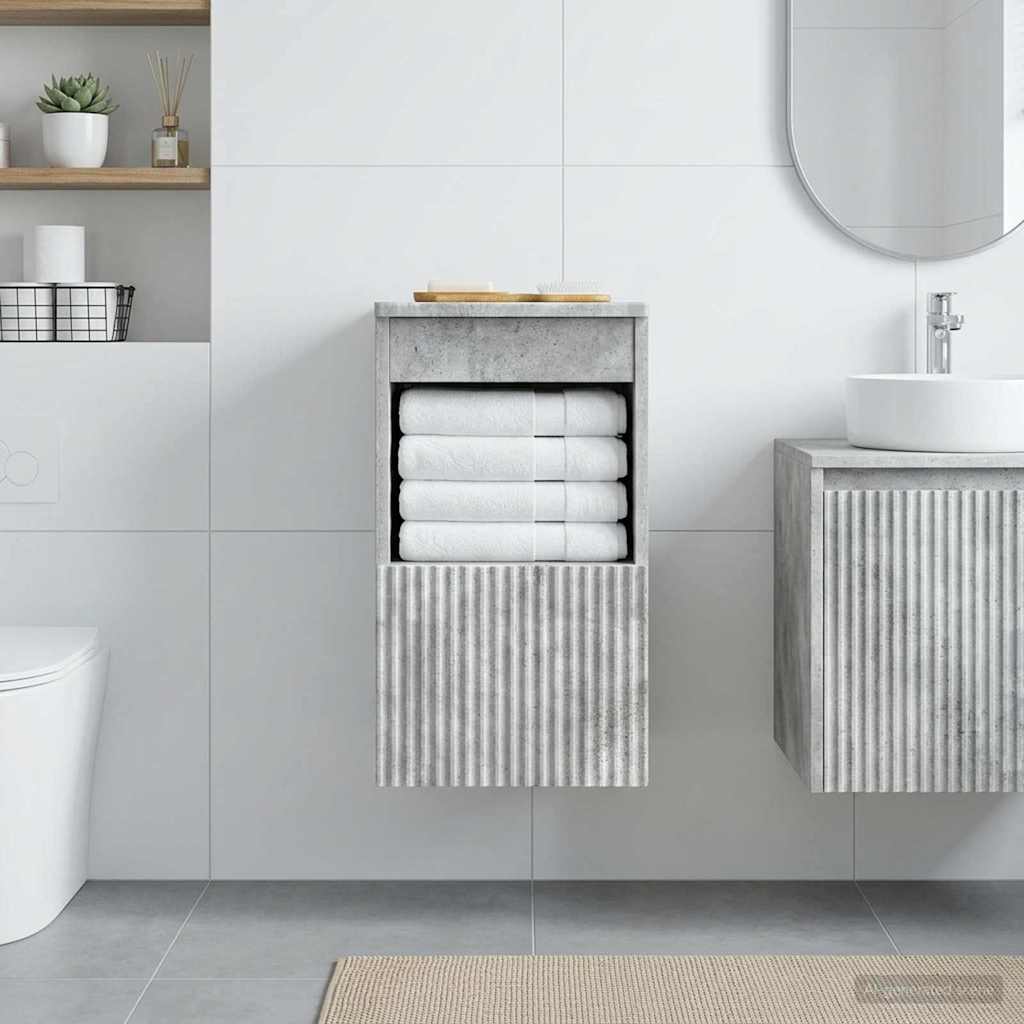 Badrumsskåp Betonggrå 30 x 44,5 x 50 cm Konstruerat trä