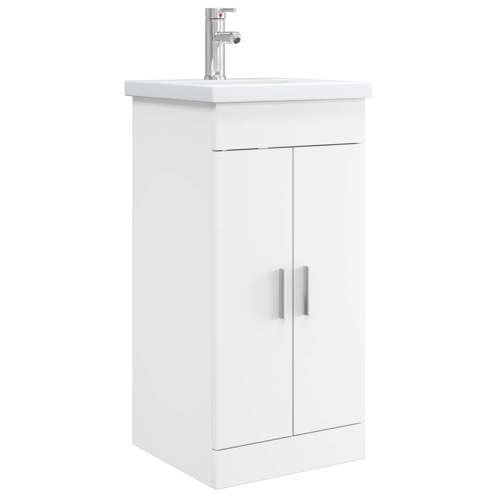 Badrumsspegel med handfat Vit 42 x 40 x 84,5 cm Konstruerat trä