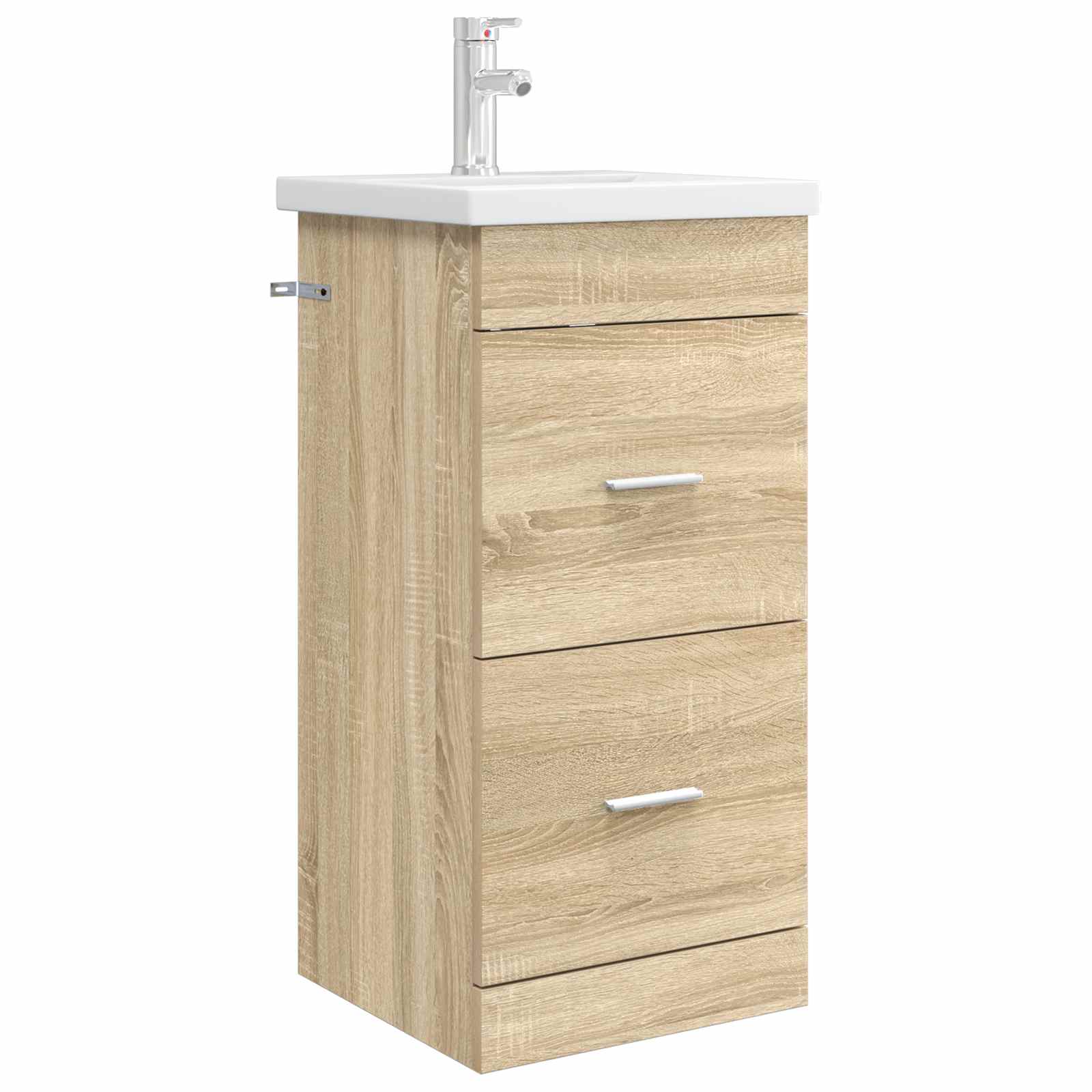 Badrumsspegel med handfat Sonoma-ek 42 x 40 x 84,5 cm
