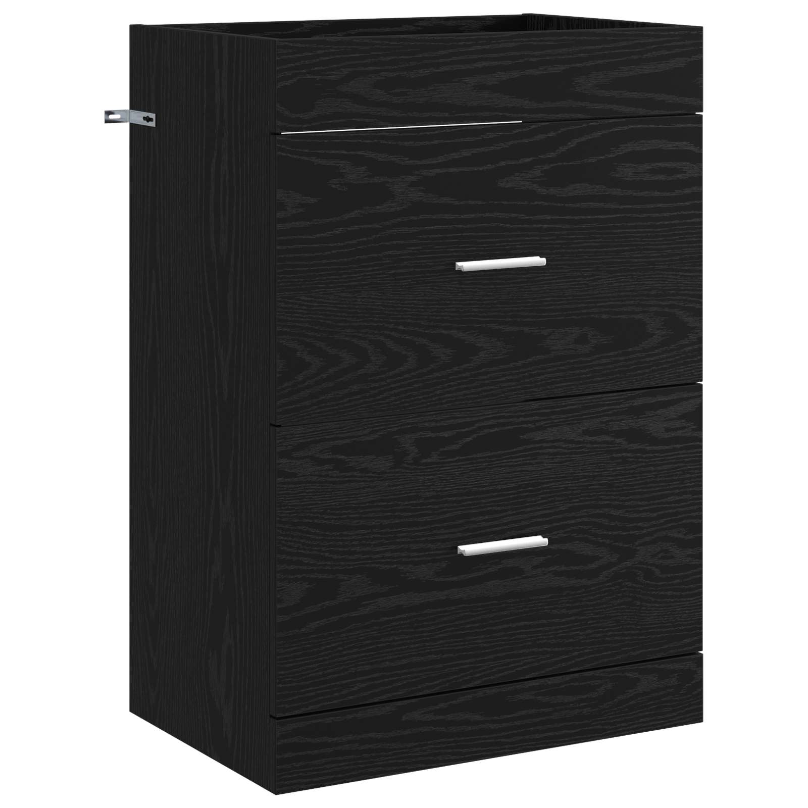 Badrum Under Diskbänk Skåp Svart ek 56 x 37,5 x 81 cm