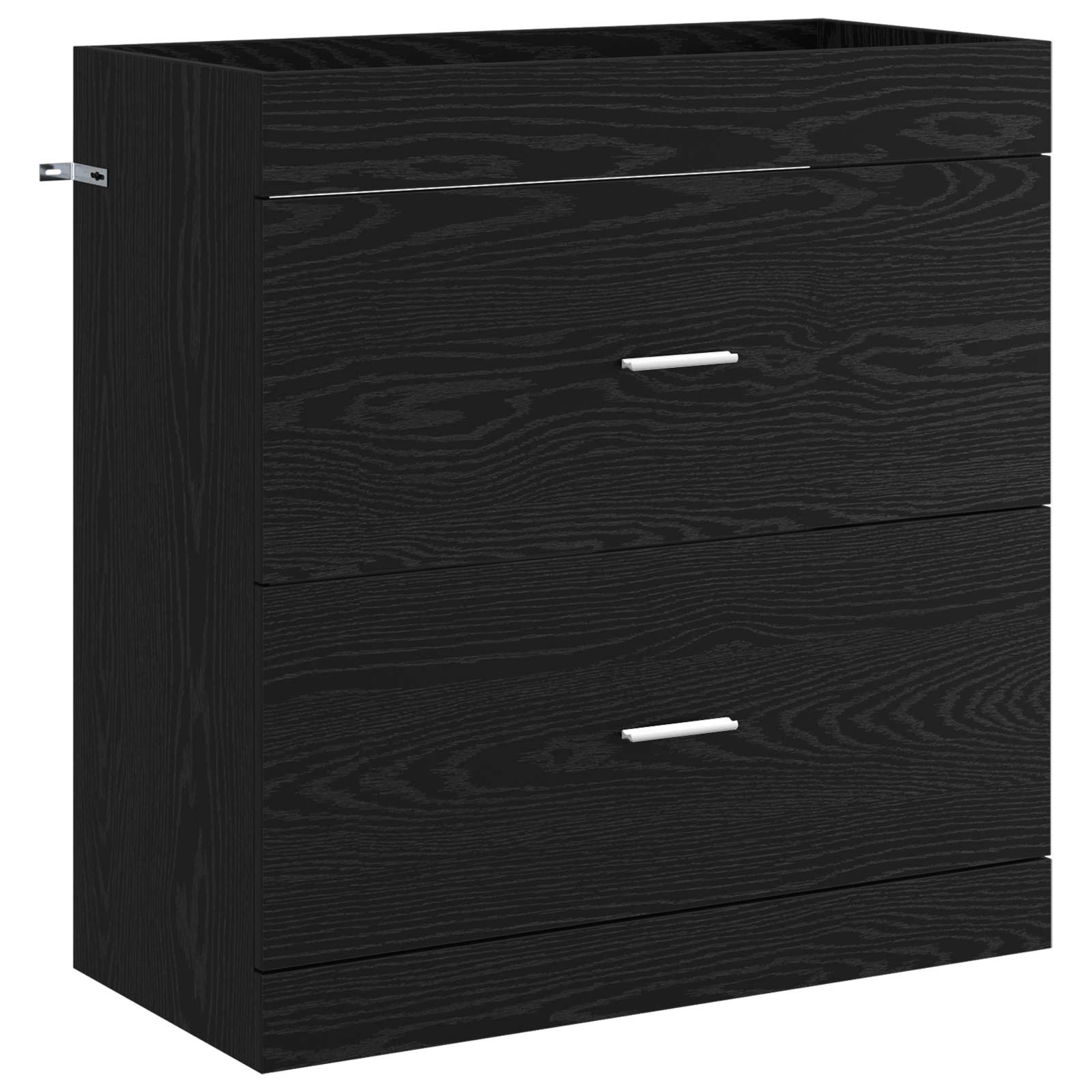 Badrum Under Diskbänk Skåp Svart ek 78,5 x 37,5 x 81 cm