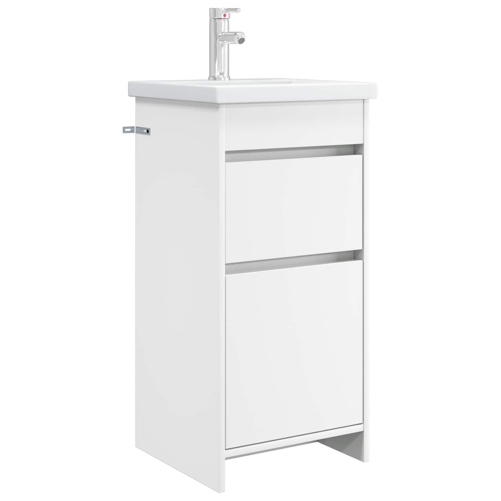 Badrumsspegel med handfat Vit 42 x 40 x 84,5 cm Konstruerat trä