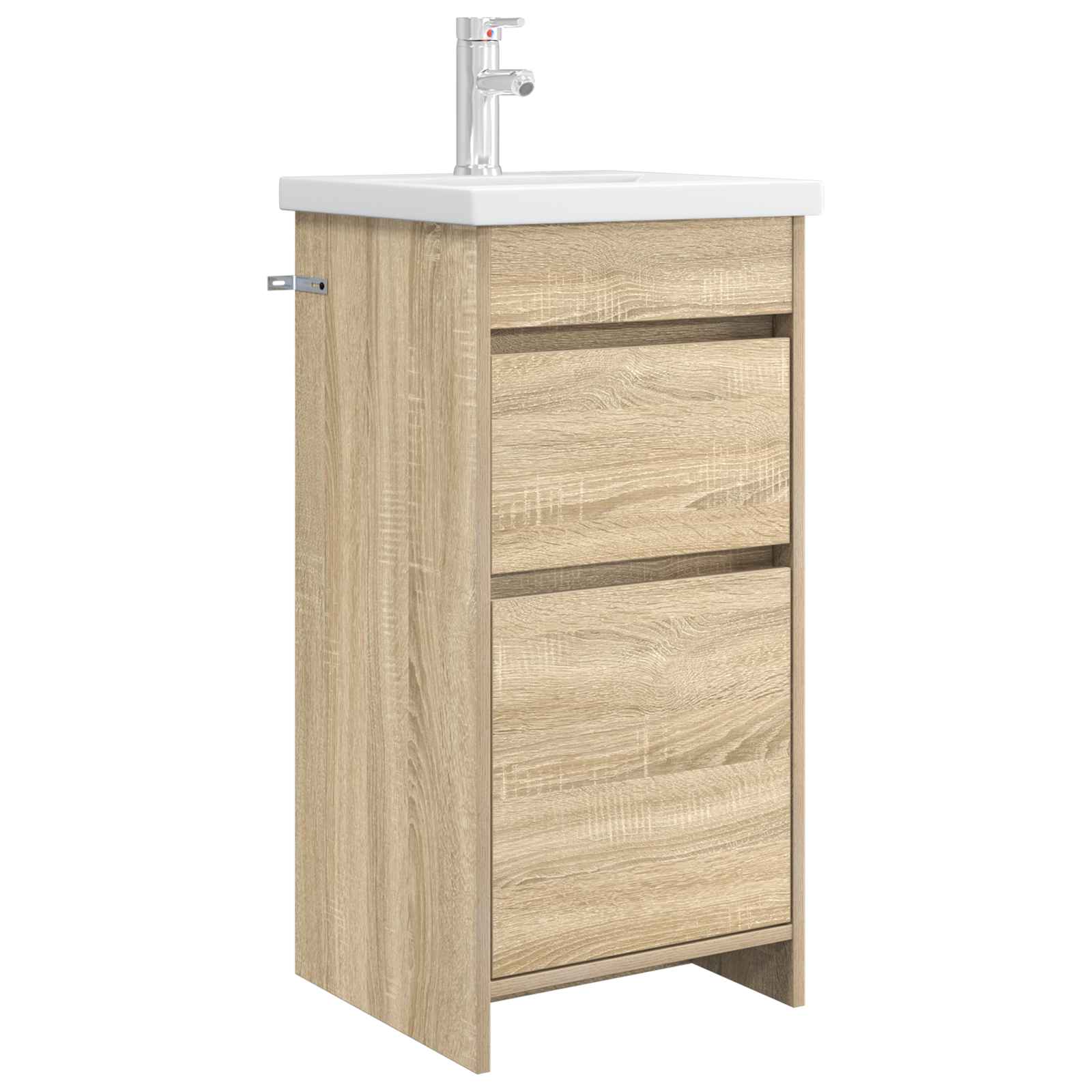 Badrumsspegel med handfat Sonoma-ek 42 x 40 x 84,5 cm