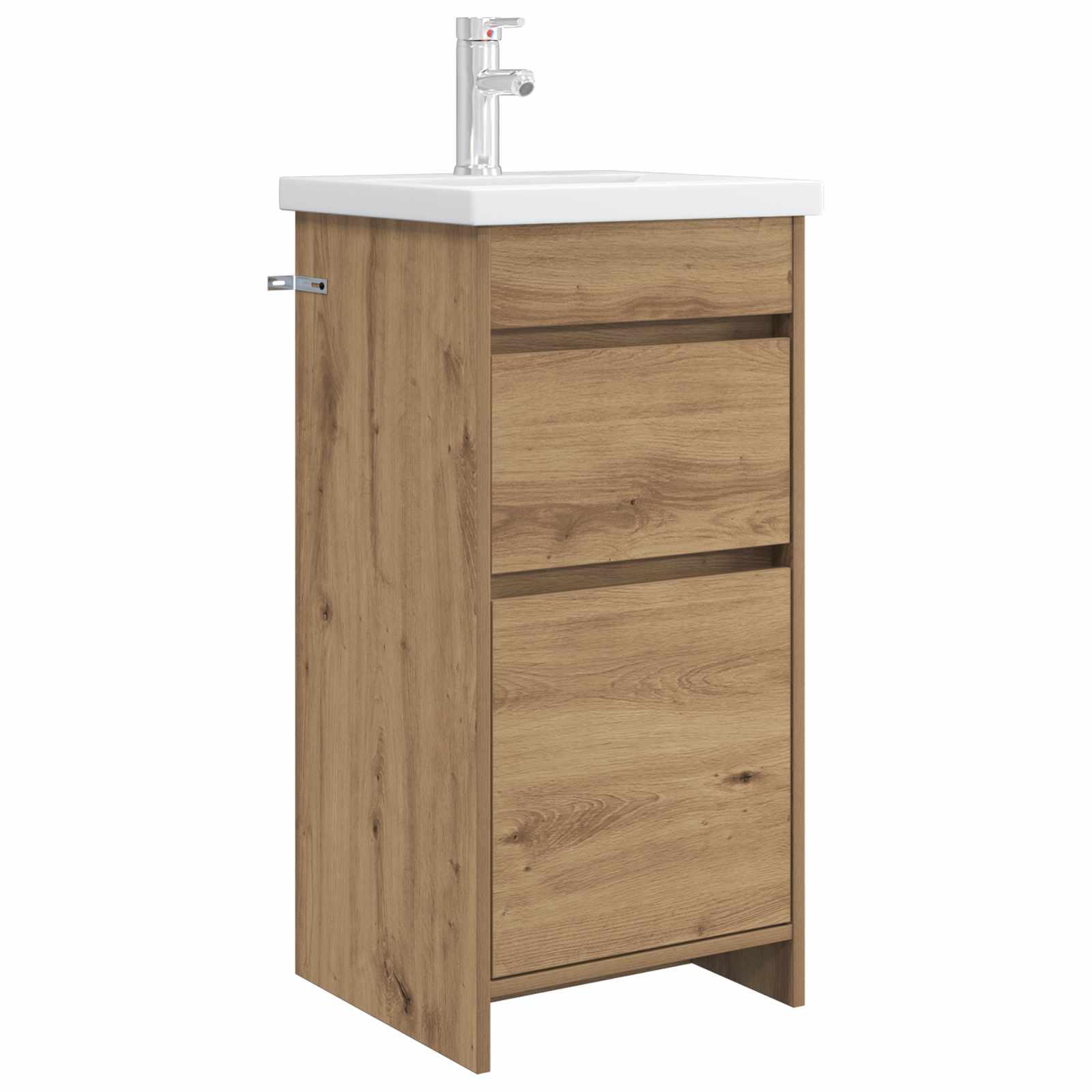 Badrumsspegel med handfat Artisan-ek 42 x 40 x 84,5 cm