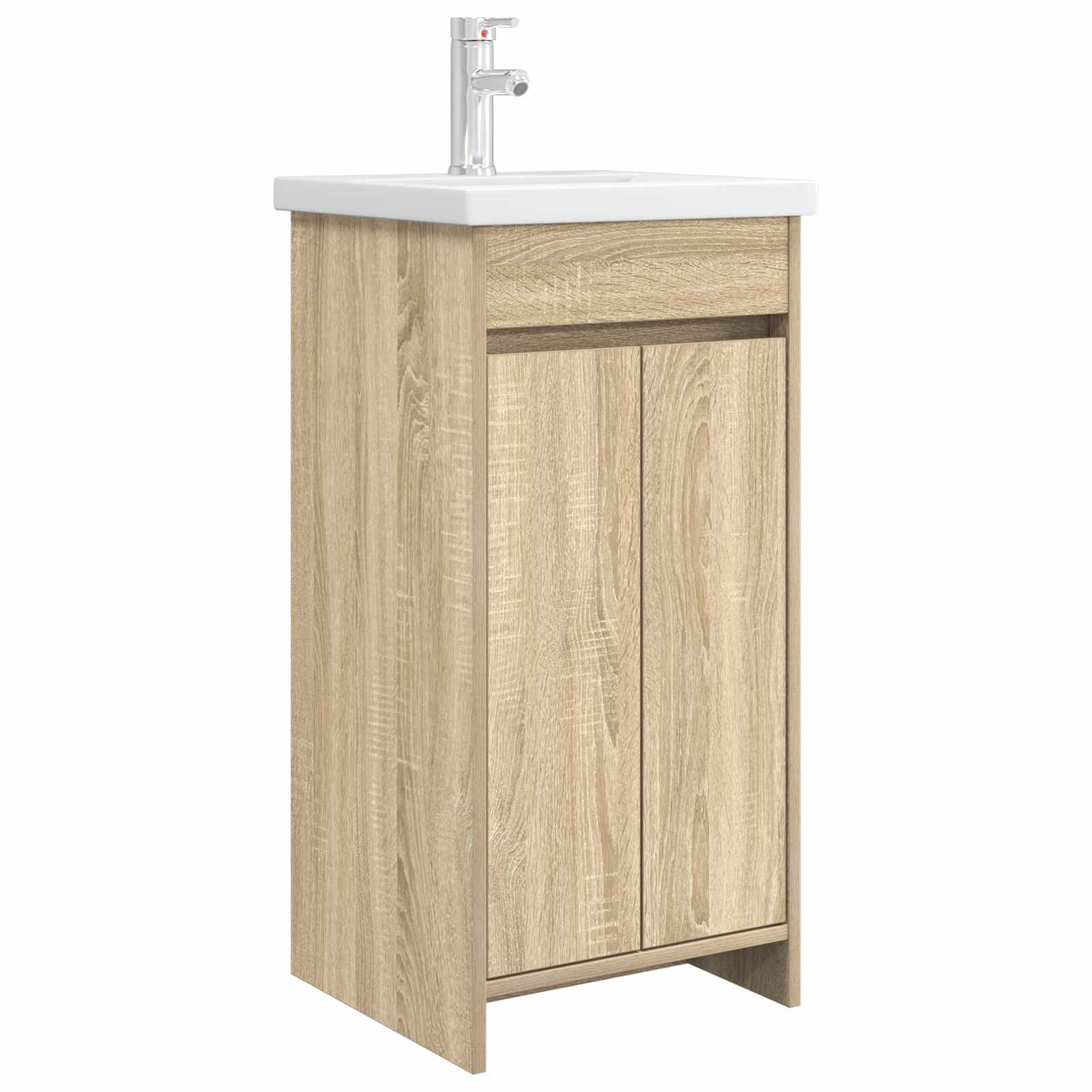 Badrumsspegel med handfat Sonoma-ek 42 x 40 x 84,5 cm