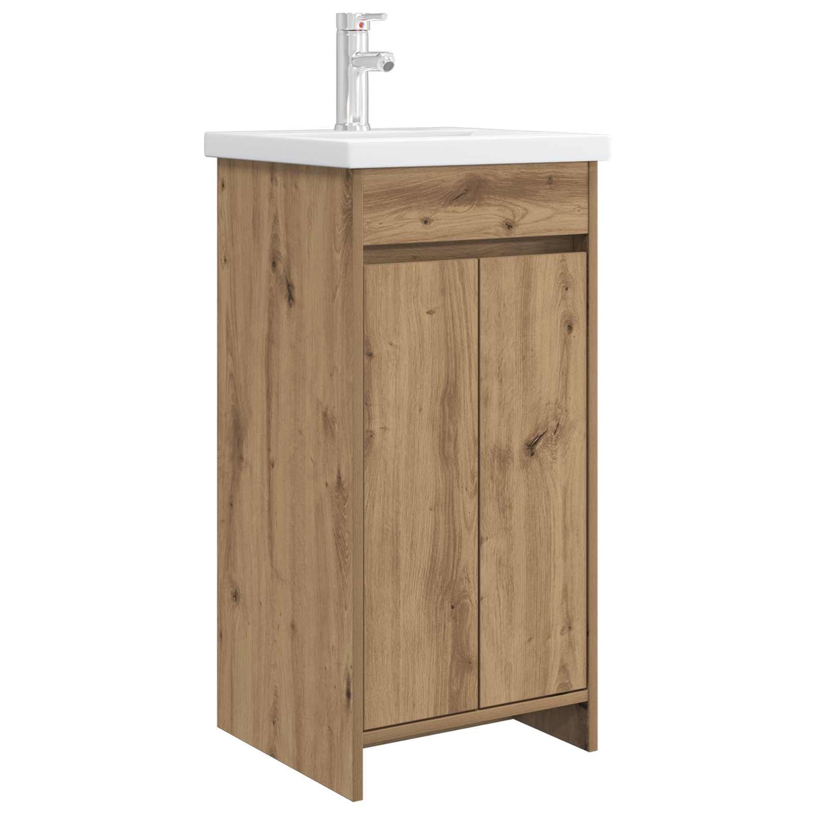 Badrumsspegel med handfat Artisan-ek 42 x 40 x 84,5 cm