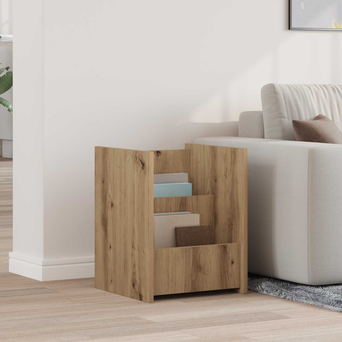 Tidningshylla Artisan Ek 35 x 35 x 45 cm Konstruerat trä