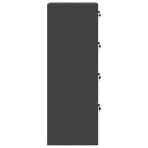 Arkivkåp med lås 2 pcs Svart 44 x 50 x 106.5 cm Kallvalsat Stål