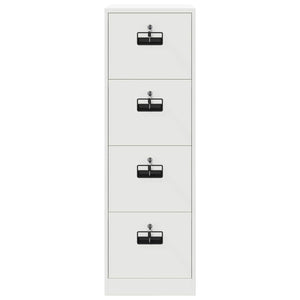 Arkivkåp med låda 2 pcs Vit 44 x 50 x 106.5 cm Kallvalsat Stål