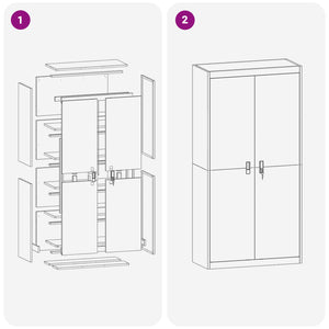 Förvaringsskåp 2 pcs Rosa 90 x 40 x 180 cm Kallvalsat Stål