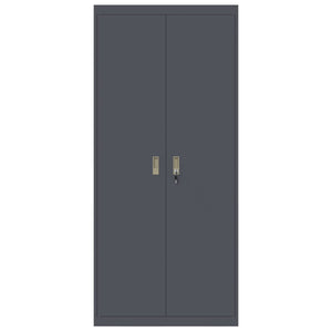 Förvaringsskåp 2 pcs Antracit 90 x 40 x 200 cm Kallvalsat Stål
