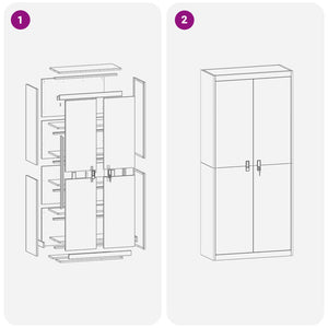 Förvaringsskåp 2 pcs Senapsgul 90 x 40 x 200 cm Kallvalsat Stål