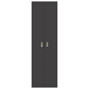 Förvaringsskåp 2 pcs Svart 60 x 40 x 200 cm Kallvalsat Stål