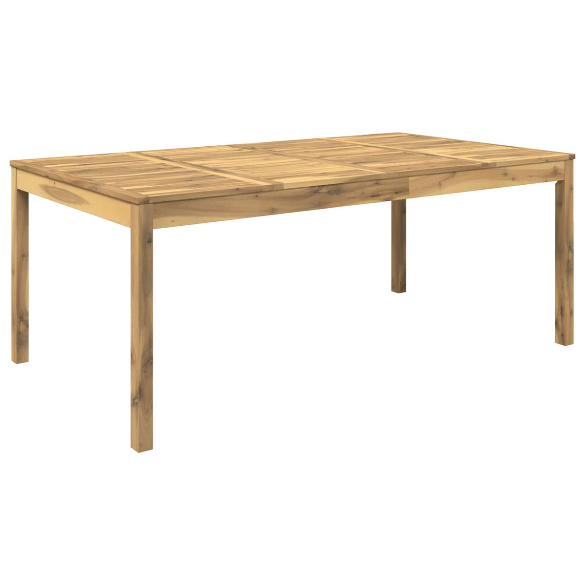 Trädgårds Middagsbord Vit 196 x 100,5 x 75 cm Massivt Akaciaträ