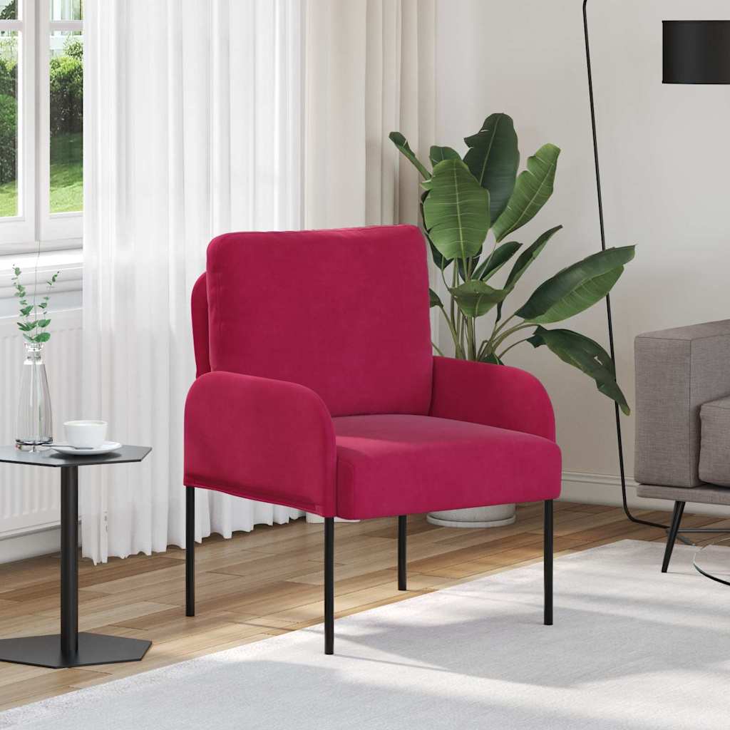Soffor med kudde 55cm Vinröd Plywood