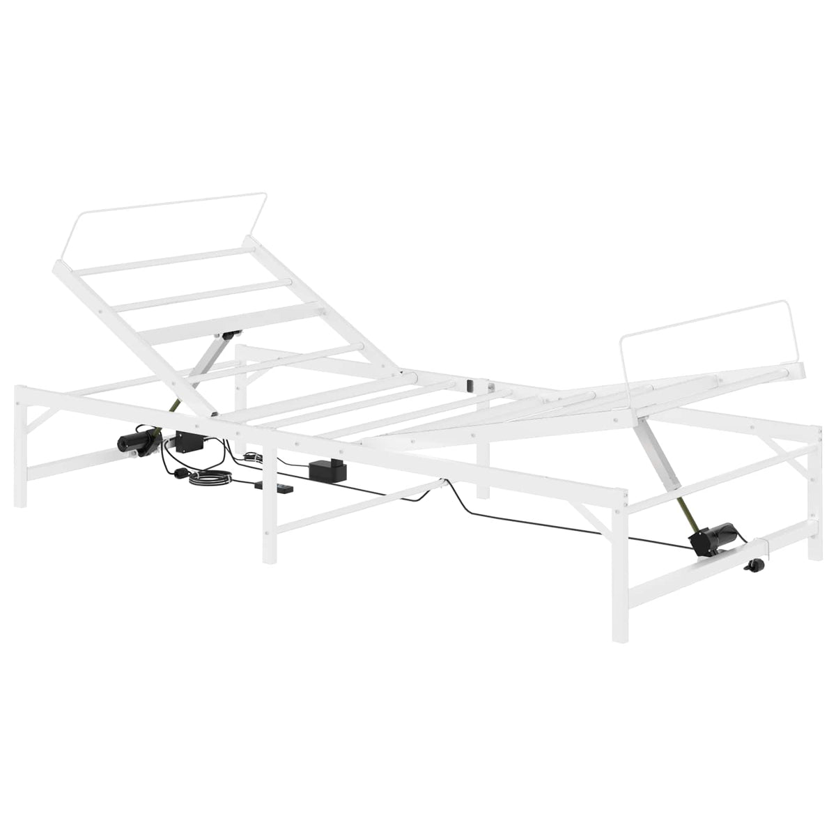 Elektrisk Justerbar Säng Ram Vit 90 x 200 cm Stål