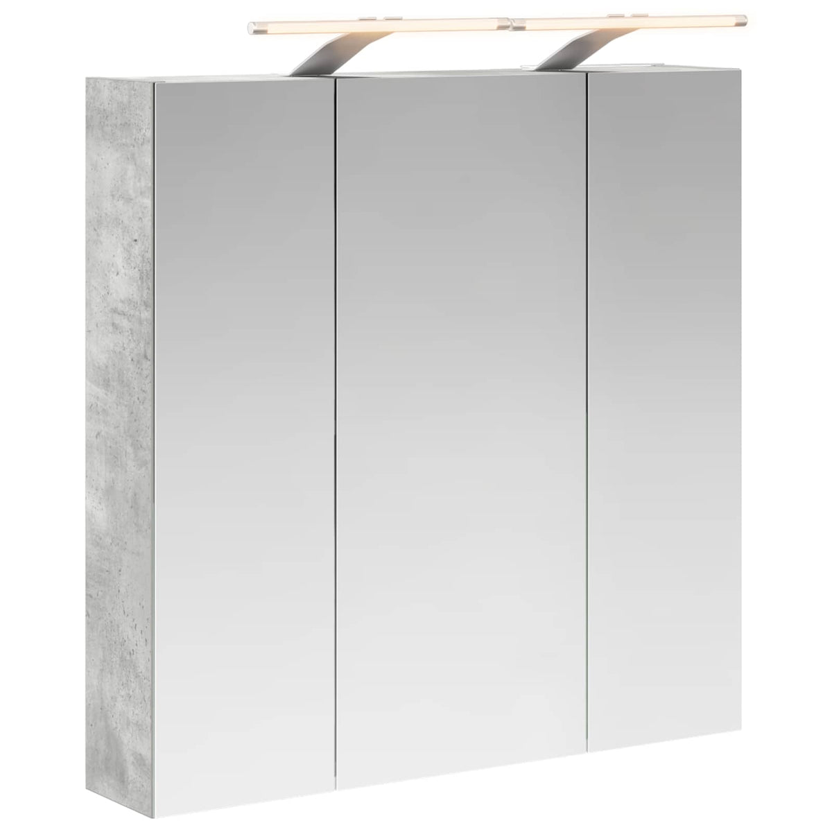 Badrumsspegelskåp Betonggrå 70 x 14,5 x 70 cm Konstruerat trä