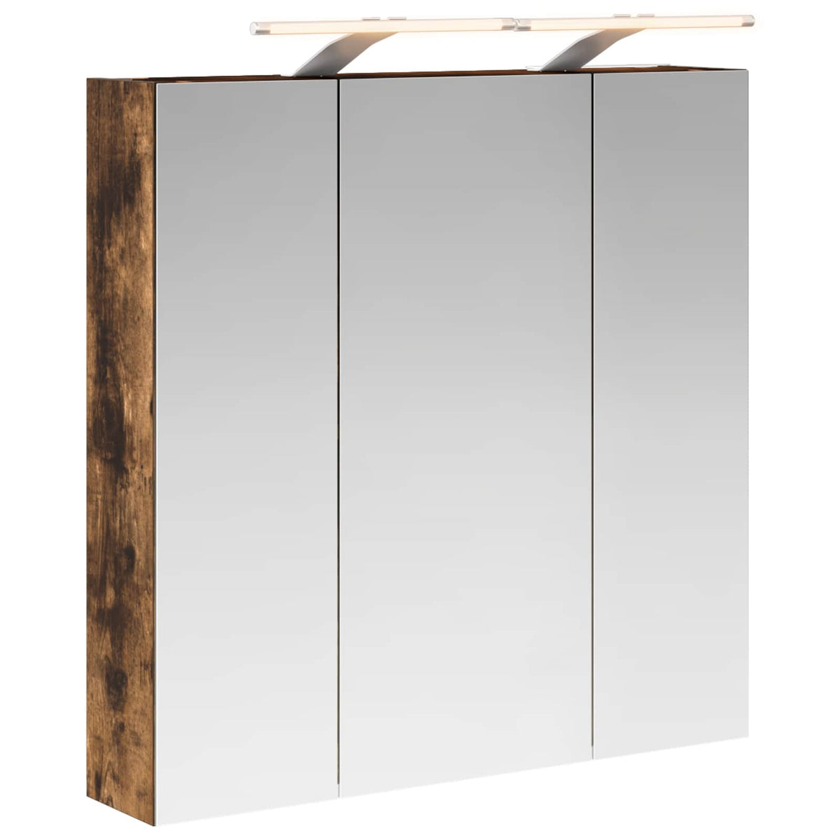 Badrumsspegelskåp Rökt ek 70 x 14,5 x 70 cm Konstruerat trä