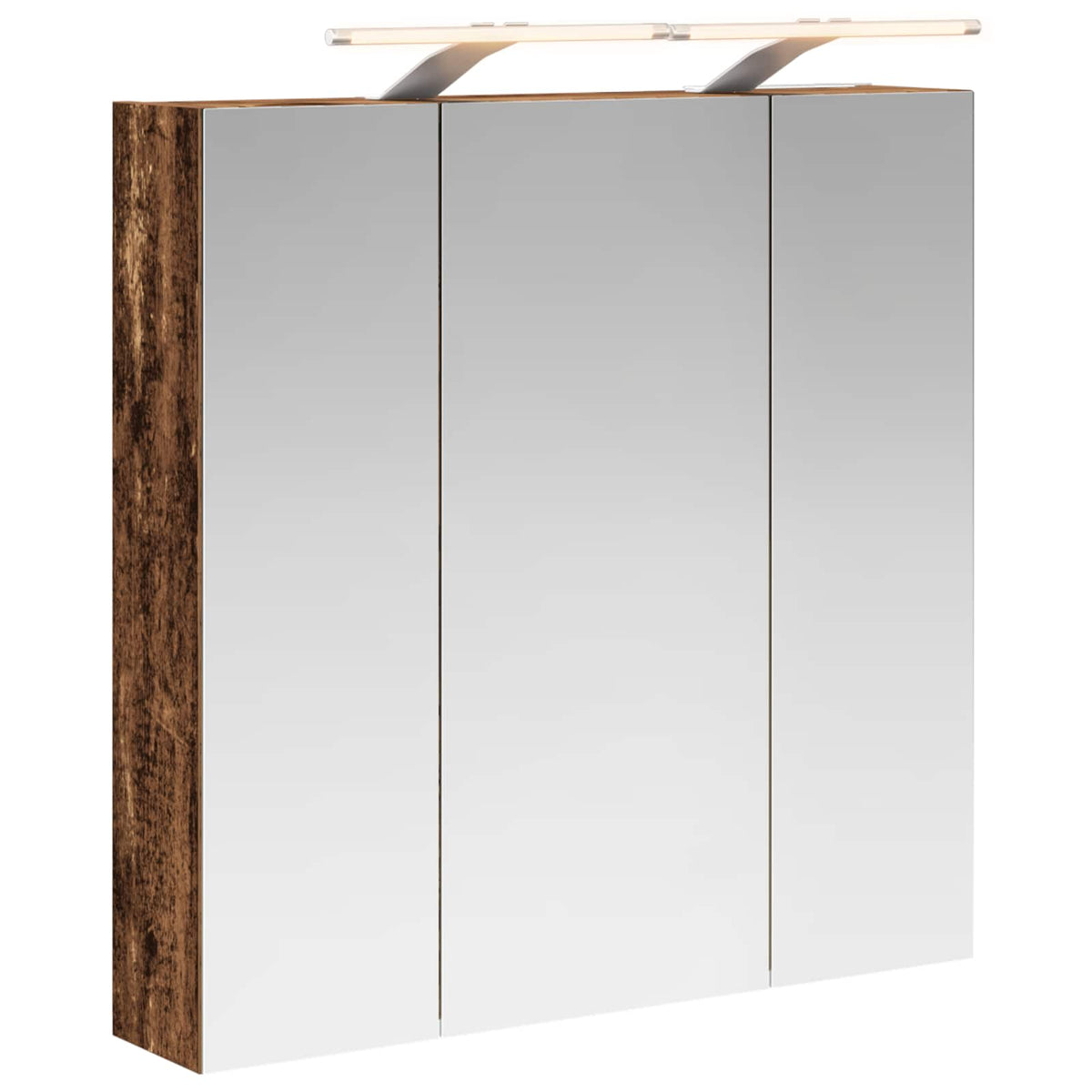 Badrumsspegelskåp Gammalt trä 70 x 14,5 x 70 cm Konstruerat trä