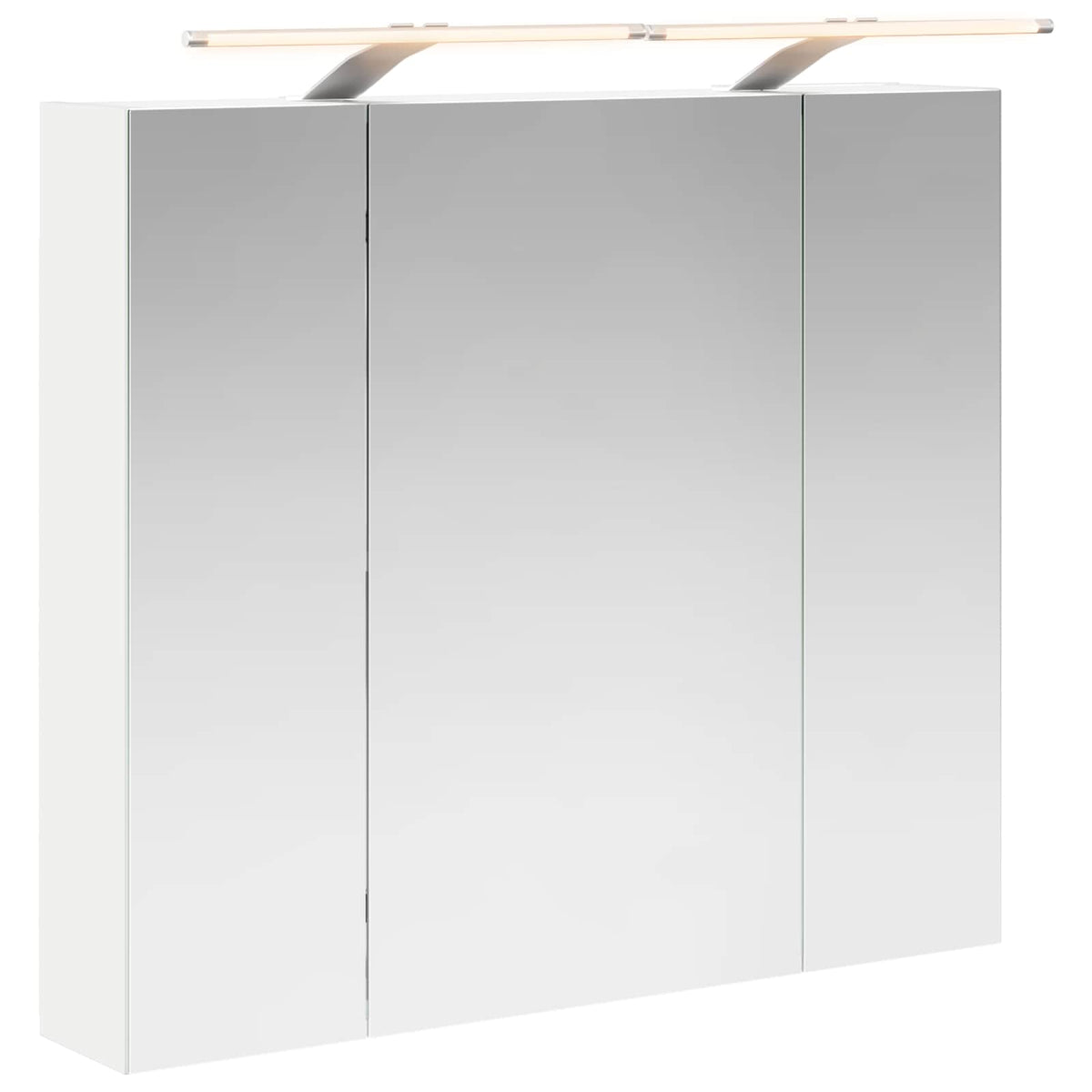 Badrumsspegelskåp Vit 80 x 14.5 x 70 cm Konstruerat trä