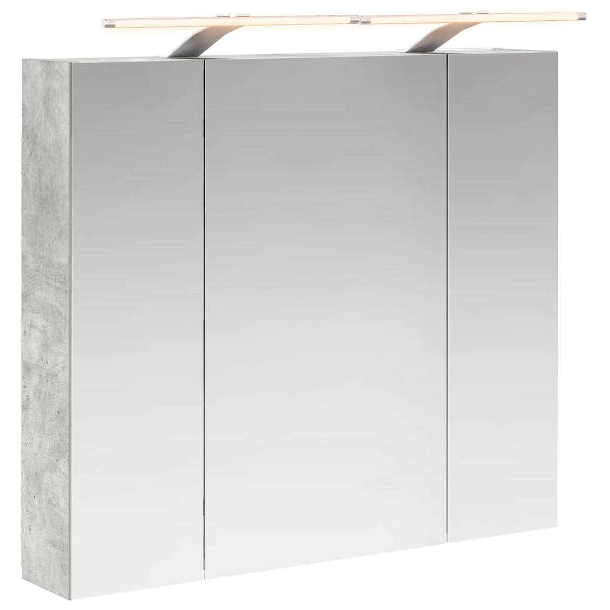 Badrumsspegelskåp Betonggrå 80 x 14.5 x 70 cm Konstruerat trä