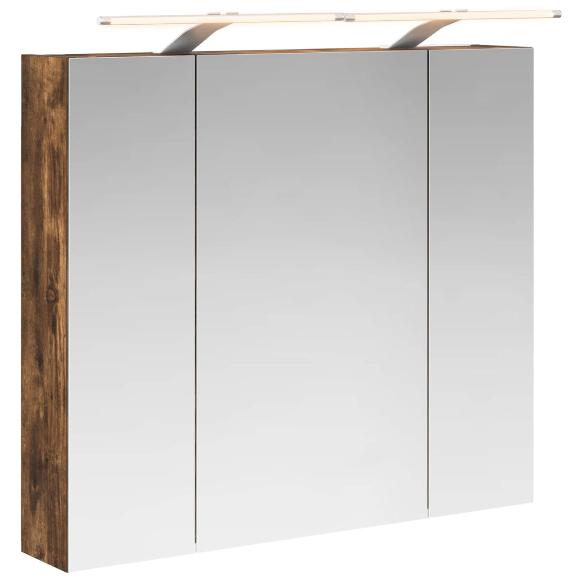 Badrumsspegelskåp Rökt ek 80 x 14.5 x 70 cm Konstruerat trä