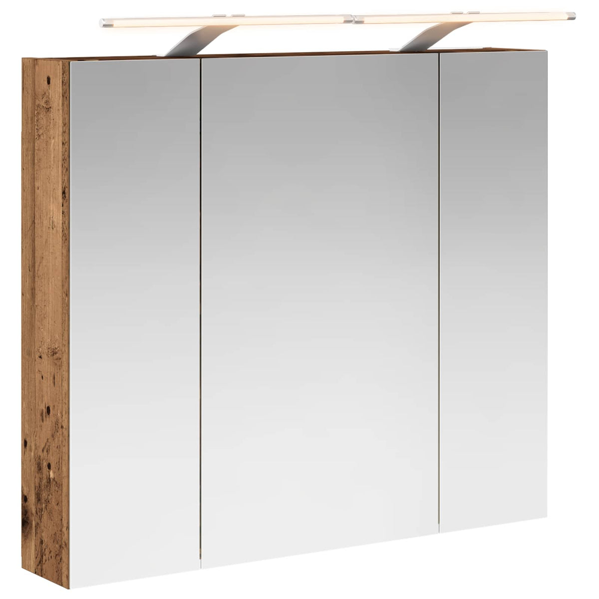 Badrumsspegelskåp Gammalt trä 80 x 14.5 x 70 cm Konstruerat trä