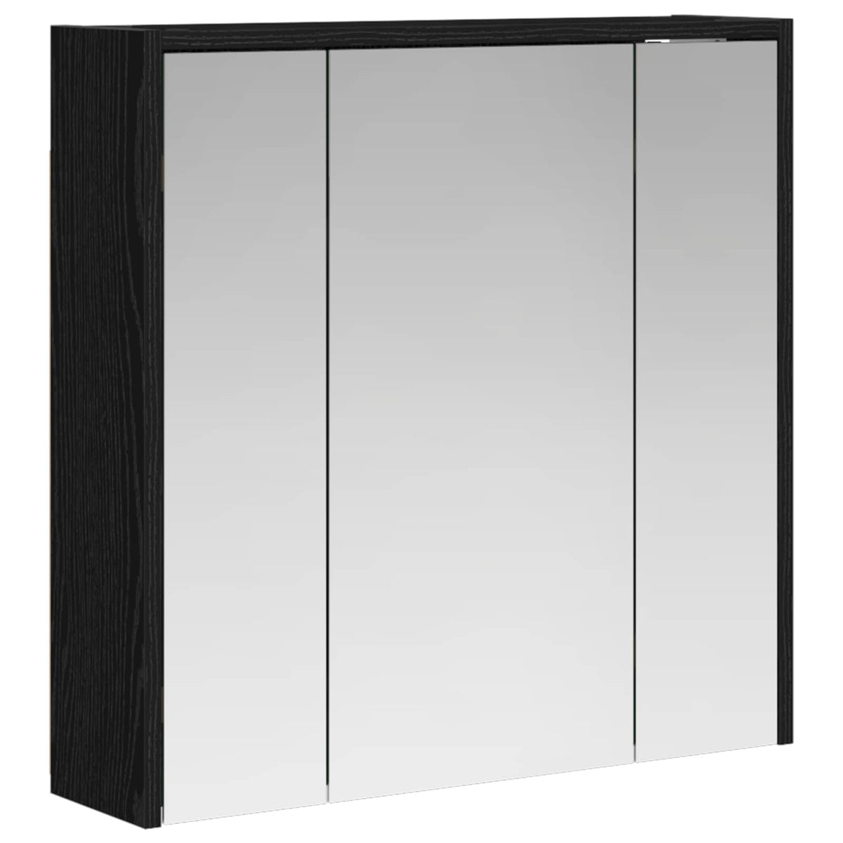 Badrumsspegelskåp Svart Ek 63,5 x 16 x 62,5 cm Konstruerat trä