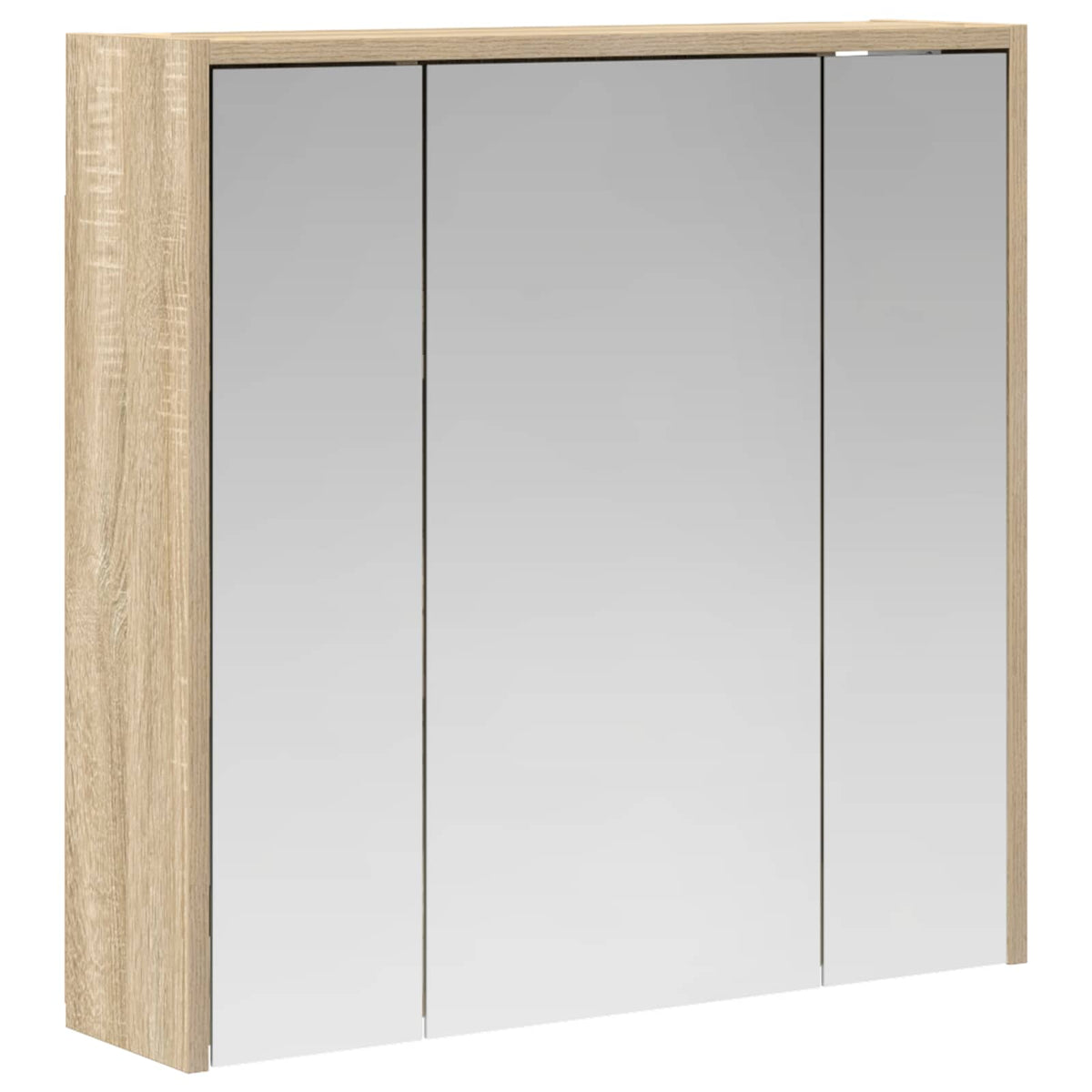 Badrumsspegelskåp Sonoma-ek 63,5 x 16 x 62,5 cm Konstruerat trä
