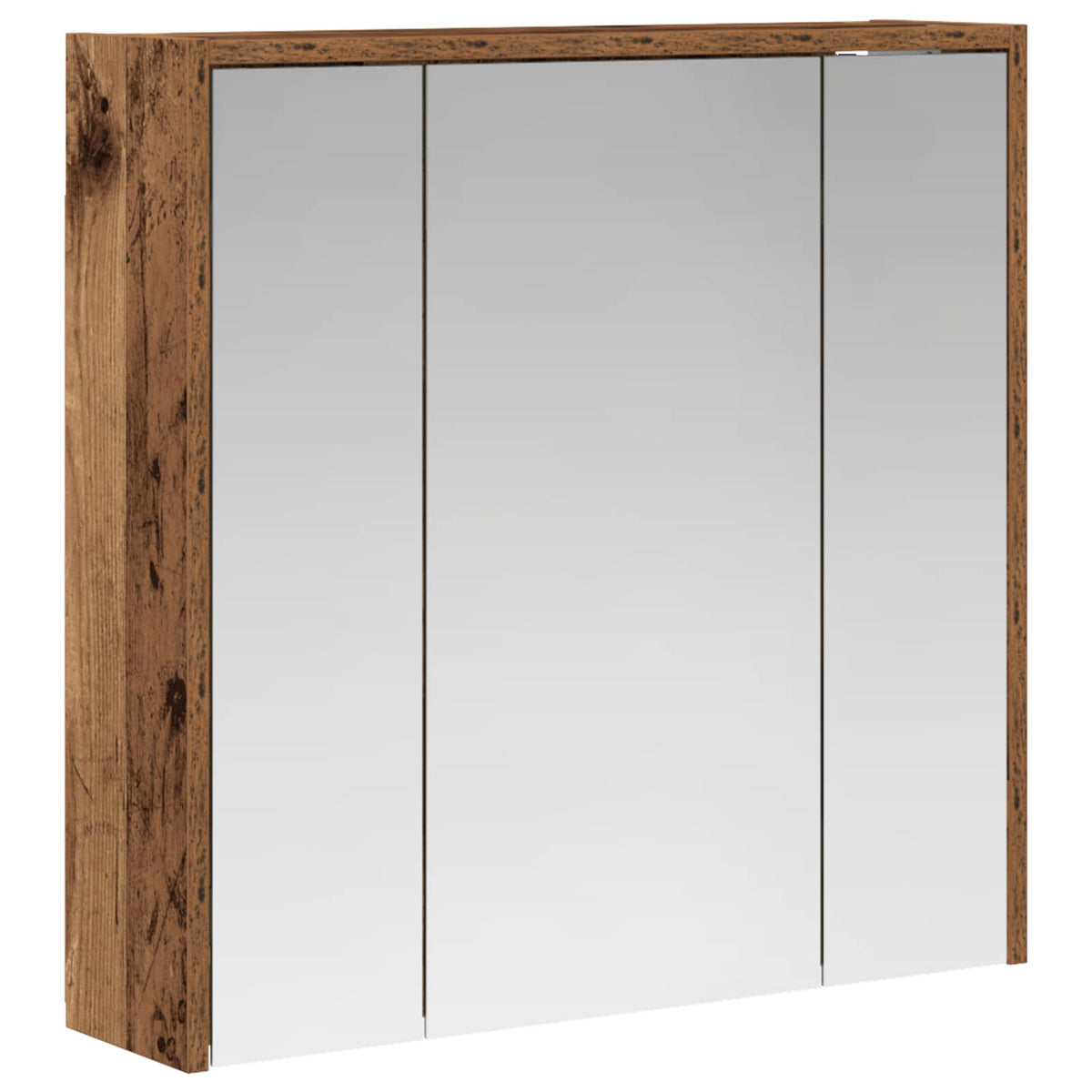 Badrumsspegelskåp Gammalt trä 63,5 x 16 x 62,5 cm