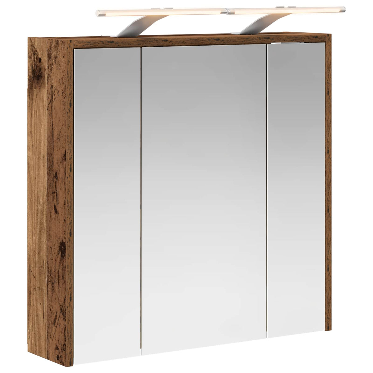 Badrumsspegelskåp Gammalt trä 63,5 x 16 x 62,5 cm