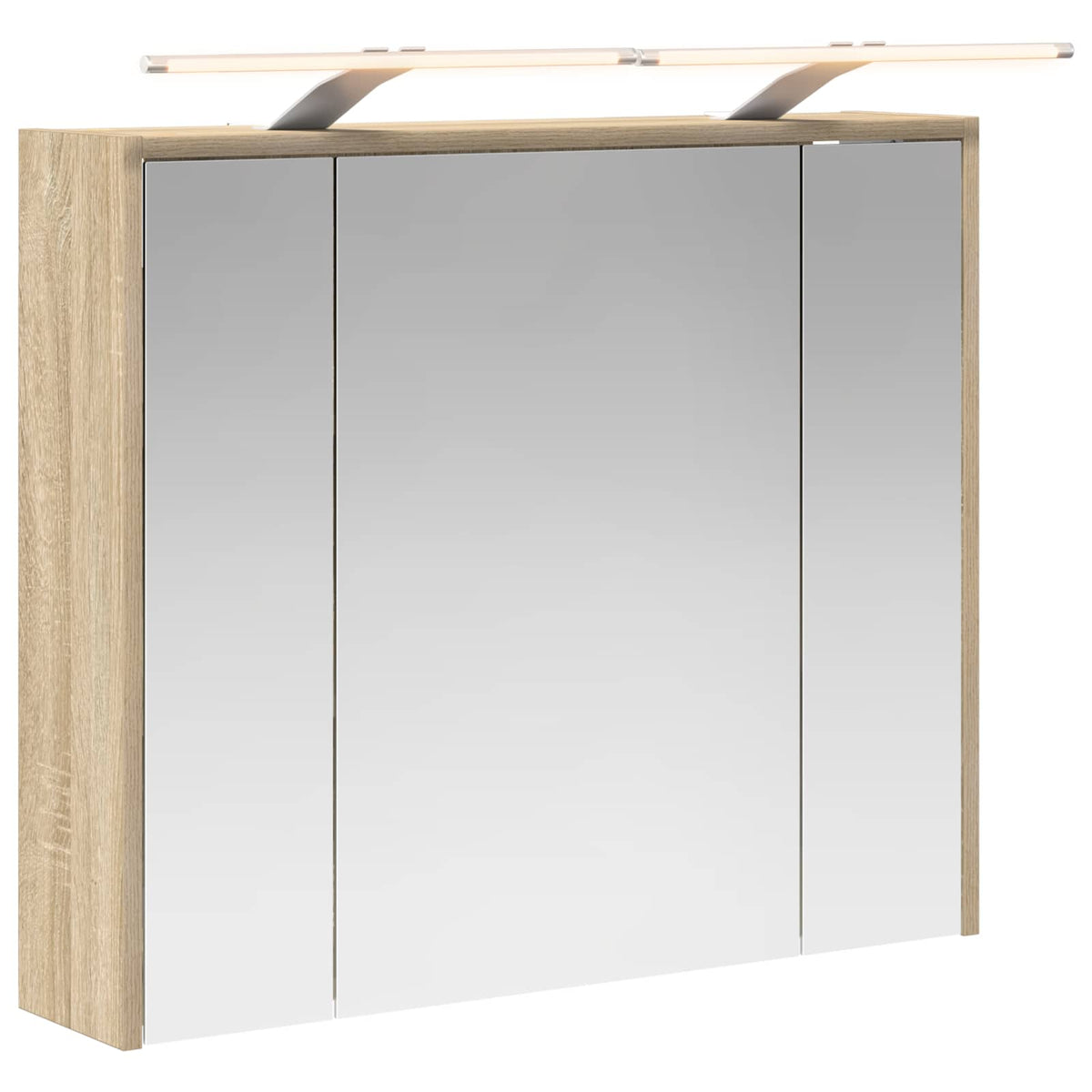 Badrumsspegelskåp Sonoma-ek 73,5 x 16 x 62,5 cm Konstruerat trä