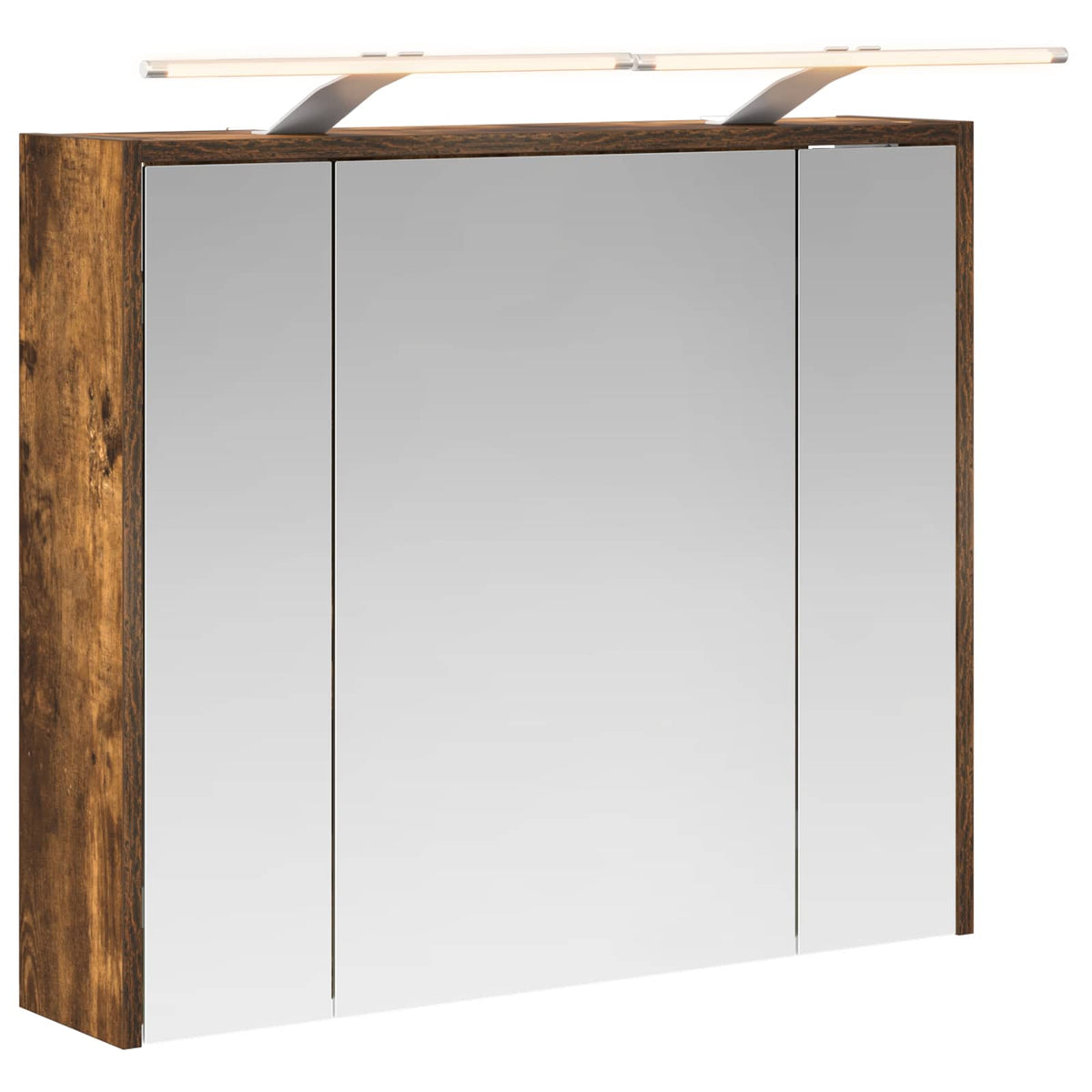 Badrumsspegelskåp Rökt ek 73,5 x 16 x 62,5 cm Konstruerat trä