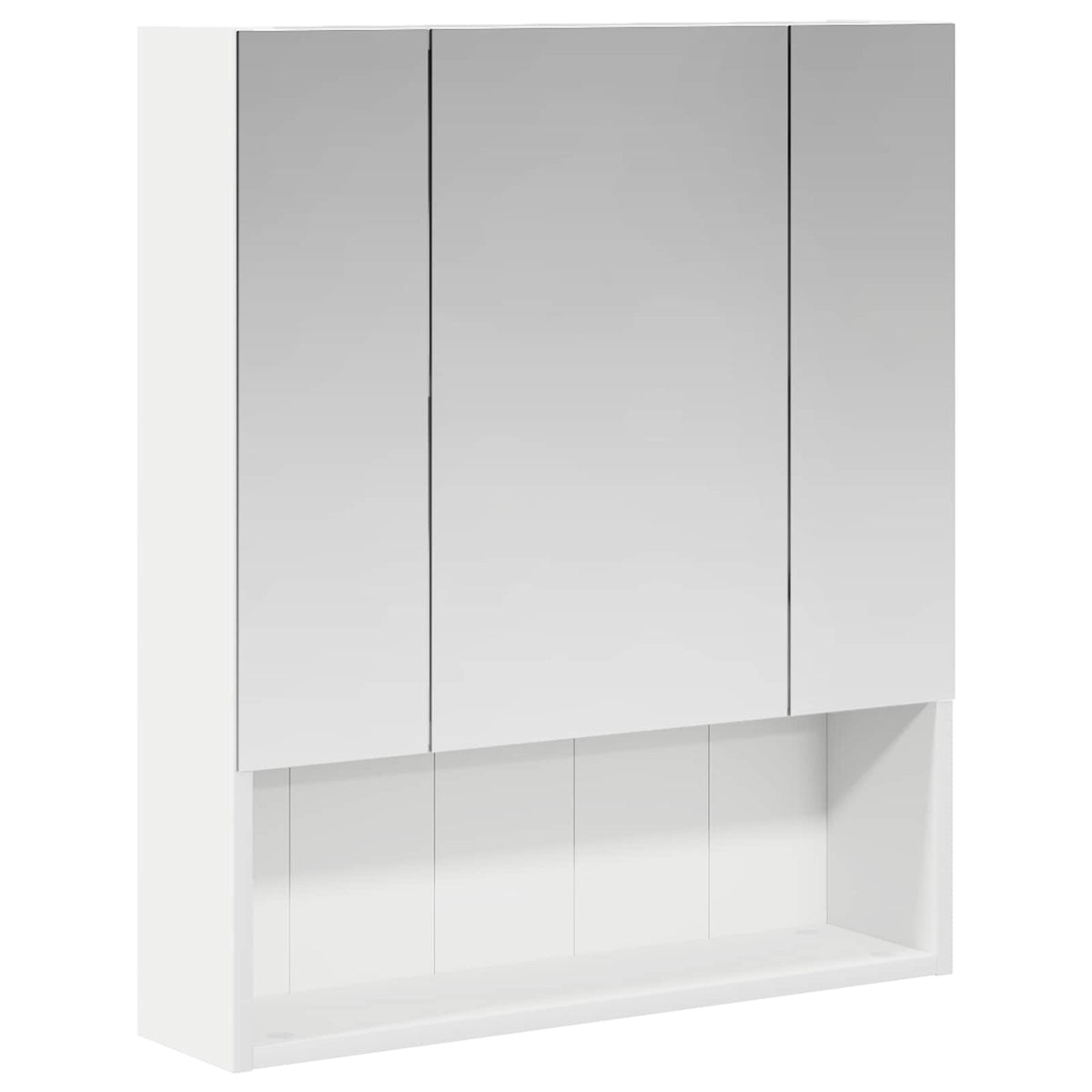 Badrumsspegelskåp Vit 60 x 14.5 x 70 cm Konstruerat trä